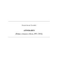Afinidades : (Notas y ensayos críticos, 1991-2006)