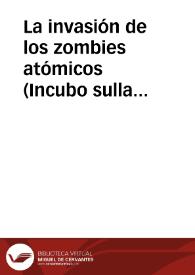 La invasión de los zombies atómicos (Incubo sulla città contaminata, 1980). Ficha técnica
