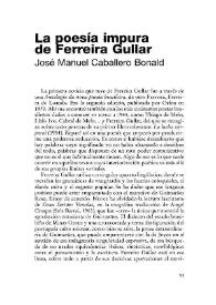 La poesía impura de Ferreira Gullar : = A poesia impura de Ferreira Gullar