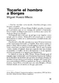 Tocarle el hombro a Borges