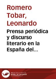 Prensa periódica y discurso literario en la España del siglo XIX