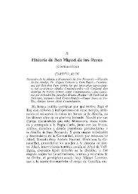Historia de San Miguel de los Reyes [II]. [Capítulos IV a VI]. [Continuación]