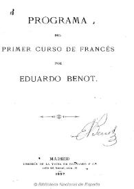 Programa del primer curso de francés
