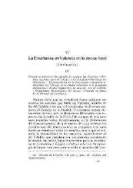 La Enseñanza en Valencia en la época foral [IV-VII] [II] [Continuación]