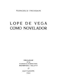 Lope de Vega como novelador