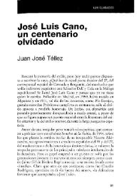 José Luis Cano, un centenario olvidado