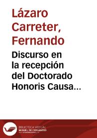 Discurso en la recepción del Doctorado Honoris Causa por la Universidad de La Coruña (1997)