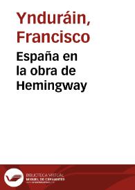 España en la obra de Hemingway