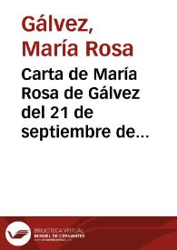 Carta de María Rosa de Gálvez del 21 de septiembre de 1803 a Carlos IV solicitando la demora en el pago de los gastos de impresión de sus 