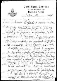 Carta de Adolfo a Rafael Altamira. Buenos Aires, 10 de julio de 1901