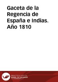 Gaceta de la Regencia de España e Indias. Año 1810