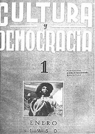 Cultura y democracia : revista mensual. Núm. 1, enero 1950
