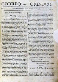 Correo del Orinoco. Núm. 1, 27 de junio de 1818