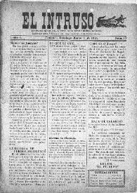 El intruso. Bi-Semanario Joco-serio netamente independiente. Tomo I, núm. 13, domingo 6 de marzo de 1921