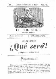El Bou Solt : semanari impolític. Añ I, núm. 12 (Disapte 28 de Chuliól de 1877) [sic]