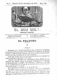 El Bou Solt : semanari impolític. Añ I, núm. 20 (Disapte 22 de Setembre de 1877) [sic]