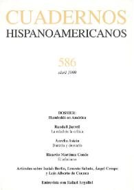 Cuadernos Hispanoamericanos. Núm. 586, abril 1999