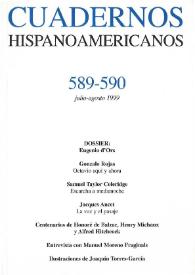 Cuadernos Hispanoamericanos. Núm. 589-590, julio-agosto 1999