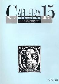 Caplletra: Revista Internacional de Filologia. Núm. 15, tardor de 1993