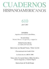 Cuadernos Hispanoamericanos. Núm. 610, abril 2001