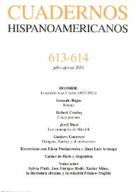 Cuadernos Hispanoamericanos. Núm. 613-614, julio-agosto 2001