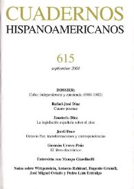 Cuadernos Hispanoamericanos. Núm. 615, septiembre 2001