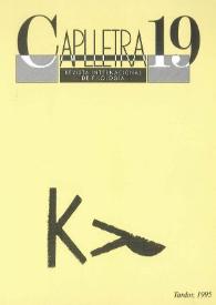 Caplletra: Revista Internacional de Filologia. Núm. 19, tardor de 1995