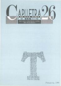 Caplletra: Revista Internacional de Filologia. Núm. 26, primavera de 1999