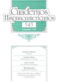 Cuadernos Hispanoamericanos. Núm. 545, noviembre 1995