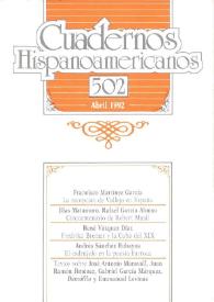 Cuadernos Hispanoamericanos. Núm. 502, abril 1992