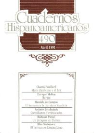 Cuadernos Hispanoamericanos. Núm. 490, abril 1991