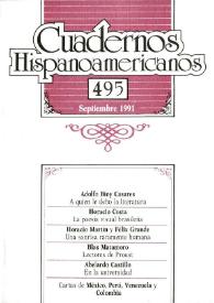 Cuadernos Hispanoamericanos. Núm. 495, septiembre 1991