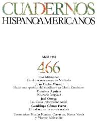 Cuadernos Hispanoamericanos. Núm. 466, abril 1989