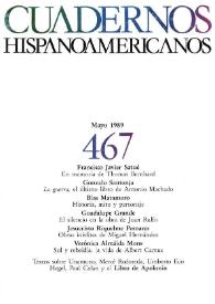 Cuadernos Hispanoamericanos. Núm. 467, mayo 1989