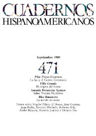 Cuadernos Hispanoamericanos. Núm. 471, septiembre 1989