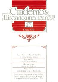Cuadernos Hispanoamericanos. Núm. 475, enero 1990