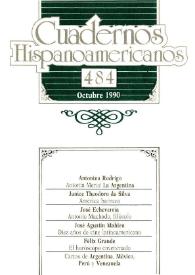 Cuadernos Hispanoamericanos. Núm. 484, octubre 1990