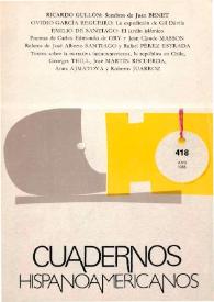 Cuadernos Hispanoamericanos. Núm. 418, abril 1985