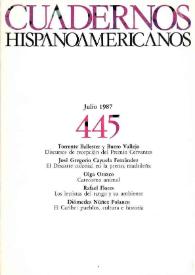 Cuadernos Hispanoamericanos. Núm. 445, julio 1987
