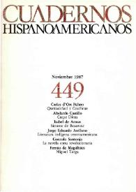 Cuadernos Hispanoamericanos. Núm. 449, noviembre 1987