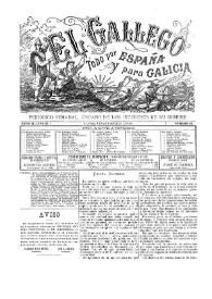 El Gallego. Periódico semanal órgano de los intereses de su nombre. Núm. 21, 14 de  noviembre de 1880