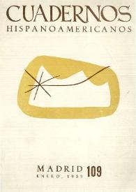 Cuadernos Hispanoamericanos. Núm. 109, enero 1959