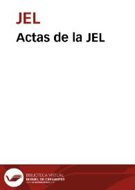 Actas de la Junta Española de Liberación (JEL)