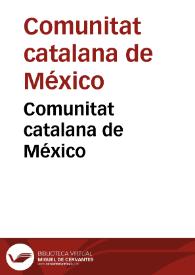 Comunitat Catalana de Mèxic