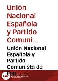 Unión Nacional Española y Partido Comunista de España