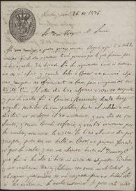 Carta de Ramón Ceruti. Ávila, 26 de abril de 1836