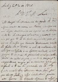Carta de Ramón Ceruti. Ávila, 30 de enero de 1836