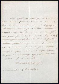 Carta del Marqués de Villa Campo. 4 de enero de 1836