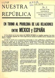 Nuestra República : publicaciones del Ateneo Republicano Español. Núm.  2, 30 de abril de 1965
