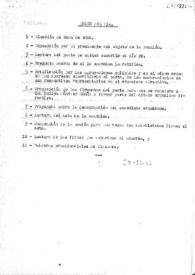 Orden del día de la Junta Española de Liberación. 25 de noviembre de 1943